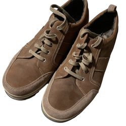 G. H. Bass Men's Leather Lace Up Sneaker Casual Shoes Brown Size 12M