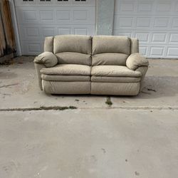 Free Working Double Recliner Couch 