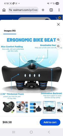 Ergonomic Wide Bike Seat