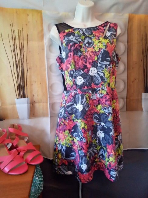 Rachel Roy Floral Mini Dress, Sz.6, like new!  Now $25!!
