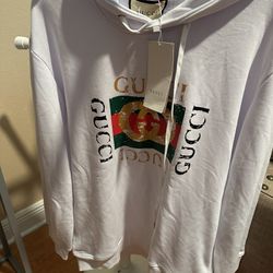 New Gucci XXL Sweatshirt Hoodie White