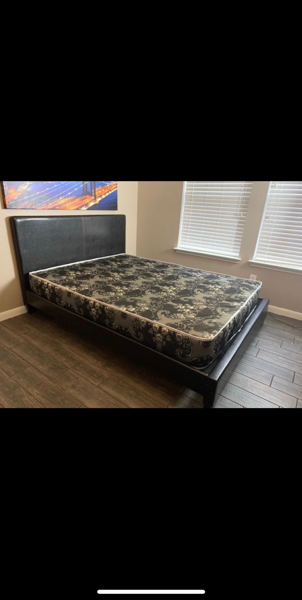 Brand New Queen Size Platform Bed With Plush Mattress Included (Free Delivery)