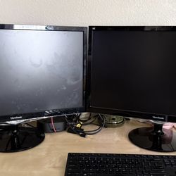 2 Viewsonic Monitors 24” Each