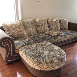 Sofa With Ottoman  