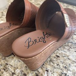 Ladies Leather Brighton Slides
