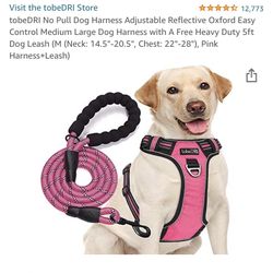 TobeDri No Pull Dog Harnesss (Pink Harness ) 