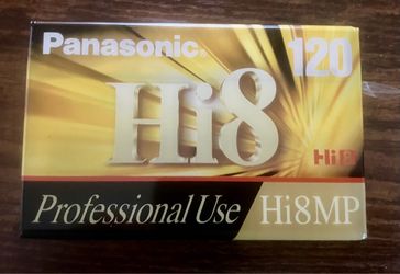 New/Unopened Panasonic Hi8 120 Minute Professional Use MP 8mm camcorder videotape (Model NV-P6120H)
