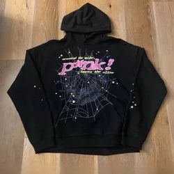 Sp5er Pink Hoodie Black 