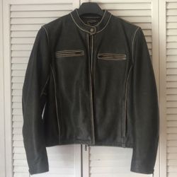 Leather MC Jacket- Worn Twice- Like Brand New