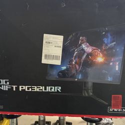 ASUS ROG Swift PG32UQR 32” 4K HDR 600, 144Hz Gaming Monitor Display Port and HDMI 2.1