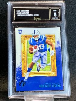 2020 Chronicles 💥 Jonathan Taylor 💥 Gridiron Kings Teal Rookie GMA 9 Near Mint 💎 - Indianapolis Colts