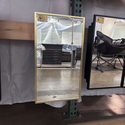 ON SALE!! 16 in. W × 28 in. H Rectangular Gold Metal Mirrored Medicine Cabinet. Recessed or Surface Mount for Bathroom