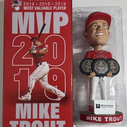 Mike Trout 2019 3 X MVP Bobble Head
