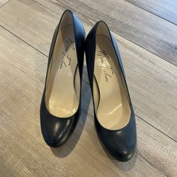 Marc fisher Black Leather Platform Heels Size 6