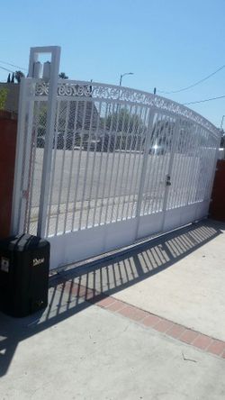 metal door with motor