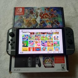 Nintendo Switch Oled With 100 Switch Games And 7500 Retro Arcade Games