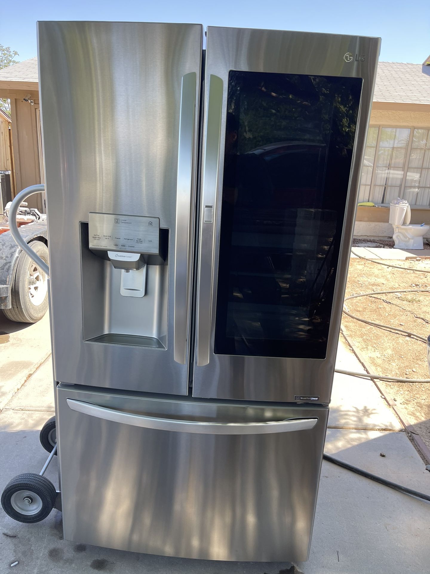 LG Refrigerator Stainless Steel Glass Window 