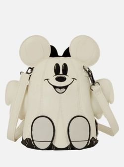 Loungefly Disney Mickey & Minnie Ghost Glow-in-the-Dark Figural Crossbody Bag