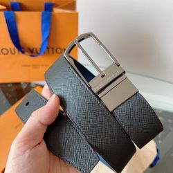 LV men's double-sided belt Reversible