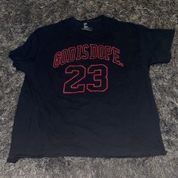 Adult God Is Dope T-Shirt (Black/Red) 