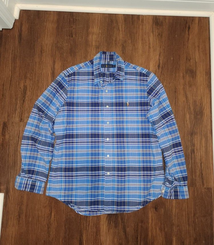 New Ralph Lauren Polo Button-up Flannel Shirt Men's Large