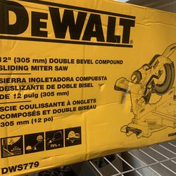 DEWALT 15 Amp Corded 12 in. Double Bevel Sliding Compound Miter Saw, Blade Wrench and Material Clamp