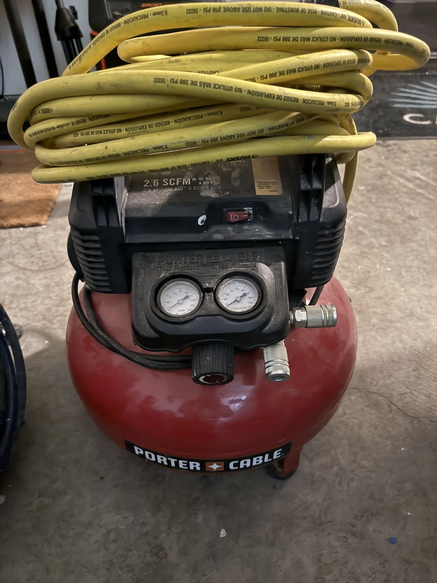 Porter Cable Air Compressor And Hose