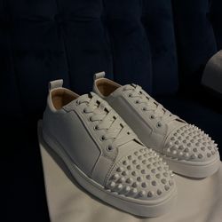 Authentic white red bottoms size 8