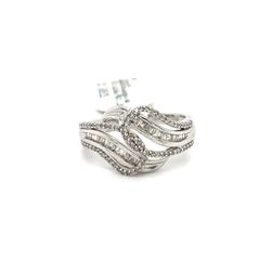 10kt White Gold Diamond Ring S Shape .35ctw 3.25grams Size 7 147954 10
