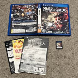 Attack on Titan PS VITA Game Japanese Version Import US Seller CIB Complete
