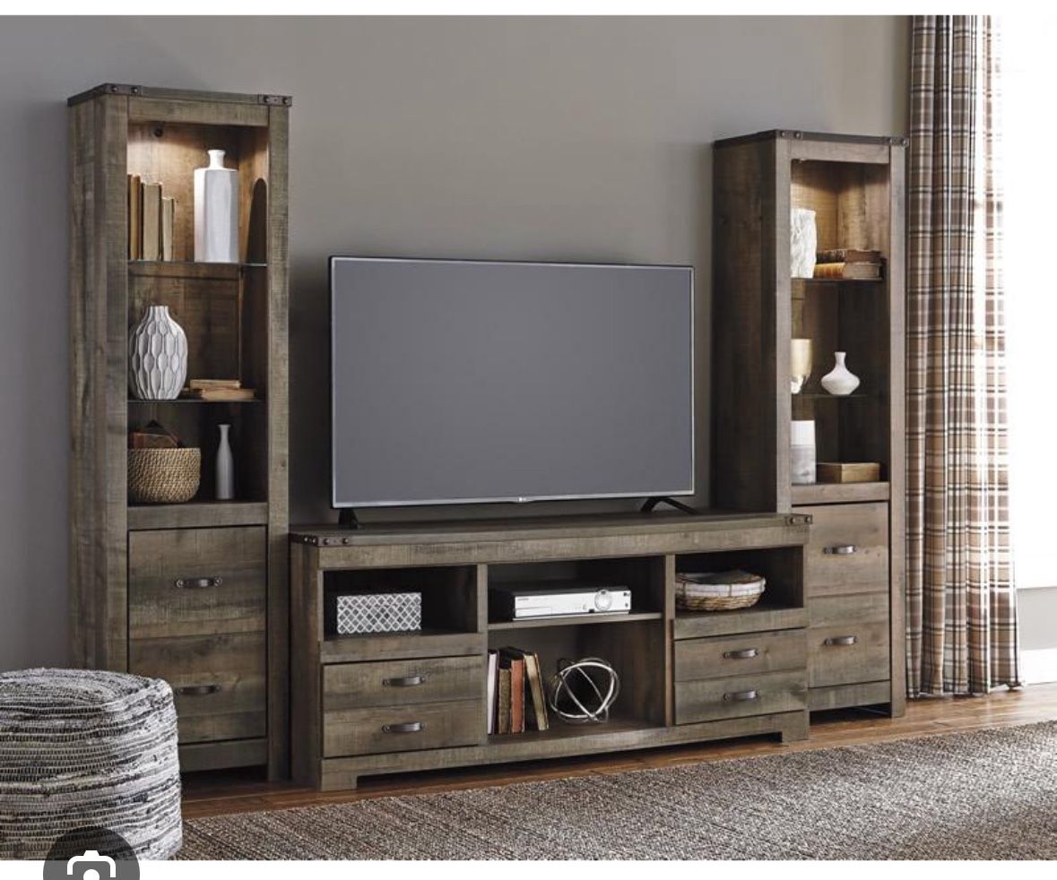 Trinell 3 Piece Entertainment Center TV Stand Console Ashley Furniture