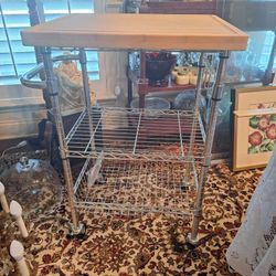 ECOSTORAGE BAMBOO ROLLING CART 