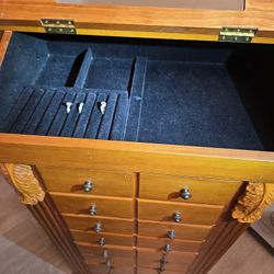 Antique Style -jewelry Box With 9 Compartments