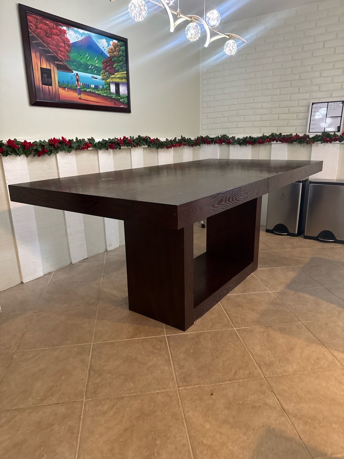 Large Dark Wood Dining Table