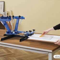 4 Color 1 Station Silk Screen Printing Machine - Brand VEVOR