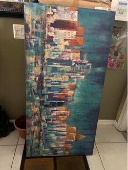 FREE large picture & Vase, miscellaneous stuff