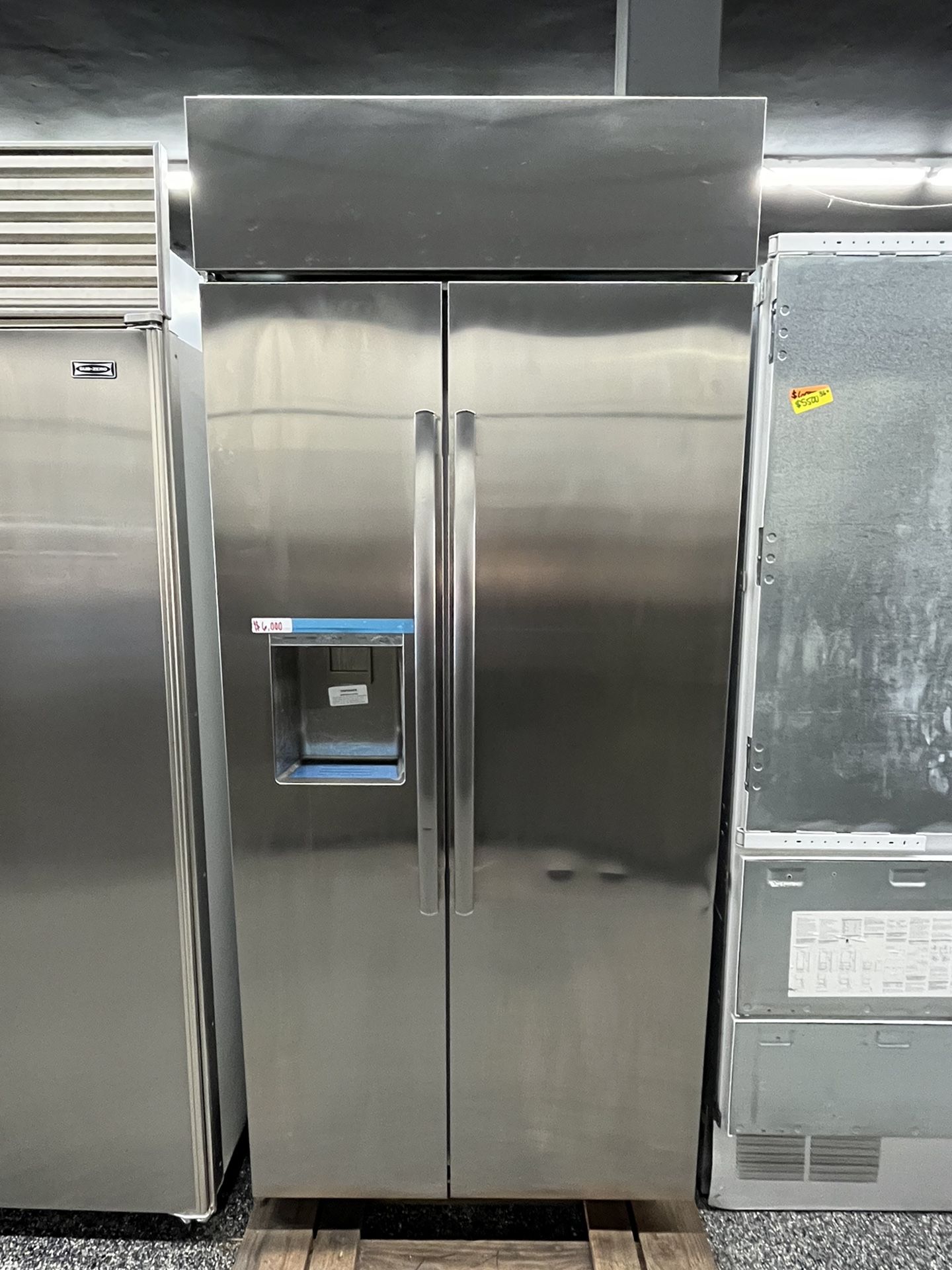 Monogram Side By Side Built in 36” Refrigerator Smart LED Lighting