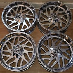 I selling set of chrome rims 22/10 for GMC, CHEVY SILVERADO 6 holes 
