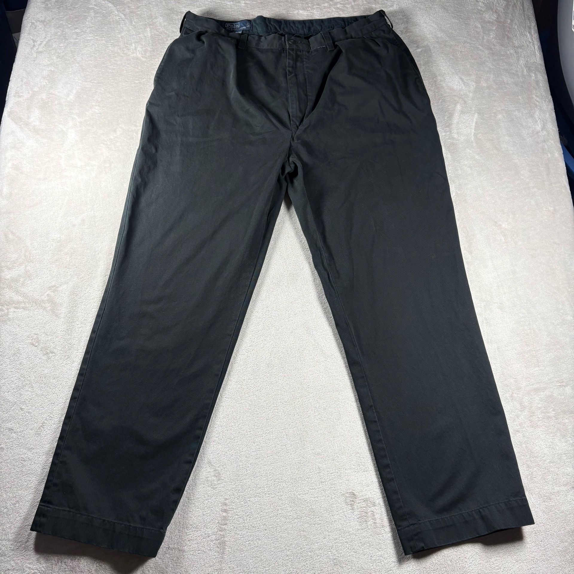 Vintage 90s Polo Ralph Lauren Andrew Pant Men’s 36x30 Black Chino Pants #3672