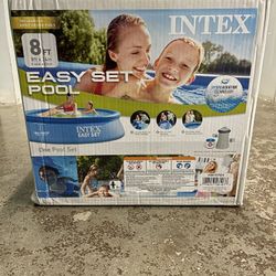 Intex 8ft x 24in Easy Set Round Inflatable Above Ground Pool W/ Filter Pump (OR BEST OFFER)