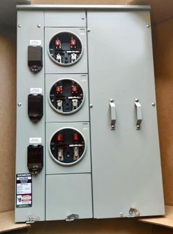 Brand New SIEMENS WEP3311 300A 3-Gang 125A Ring Type Meter Socket UNIPAK NEMA 3R
