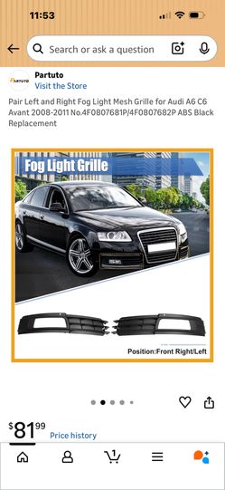 Fog Light Mesh Grill -Audi  A6/C6