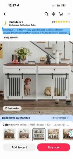 Modern table dog cage