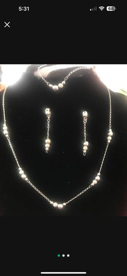 Necklace Set 3 Pieces Real Silver 925