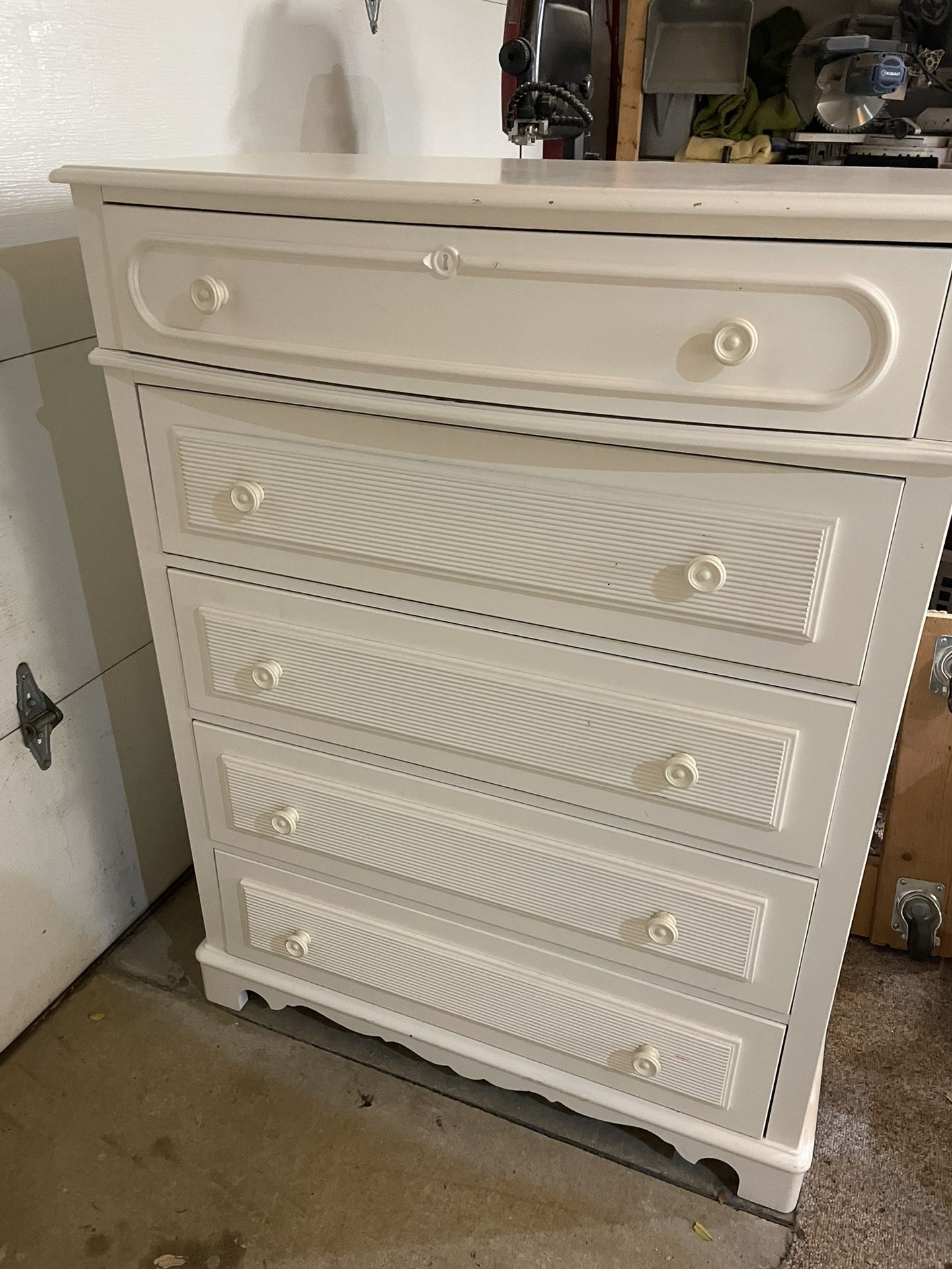 Tall White Dresser