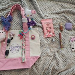 Trader Joe's Mini Tote Bag- Pink Aesthetic 