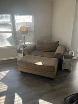Oversized Chair And Ottoman $175