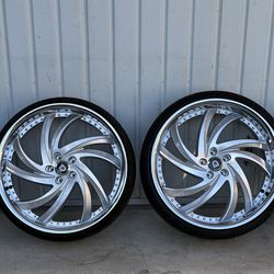 24” lexani turbine staggered rims 5 lug