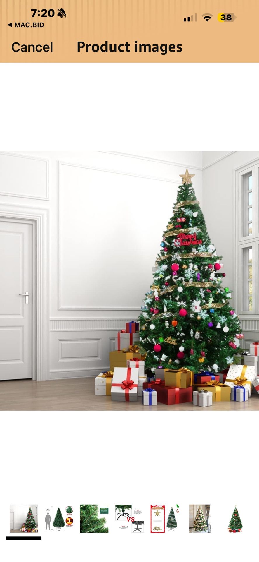 PLKO 10f Artificial Holiday Christmas Treeļ¼Artificial Christmas Tree Xmas Pine Tree with Stand and Soft White Branch for Holiday Indoor Outdoor,1500Ti