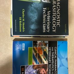 2 Veterinarian, Pharmacology, Therapeutics, and Technician Books